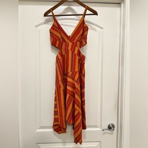 Bebe Cutout Striped Dress